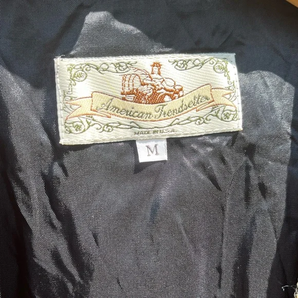 90s American Trendsetter Woven Tapestry Vest Size M Boho Western - Picture 6 of 9